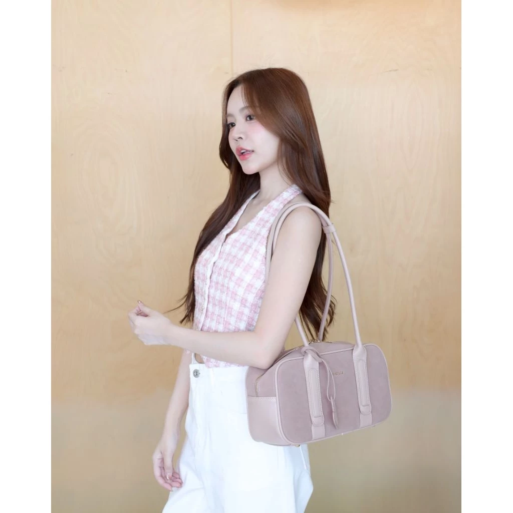 Suede Boston Bag CICELLE 206 - Image 2