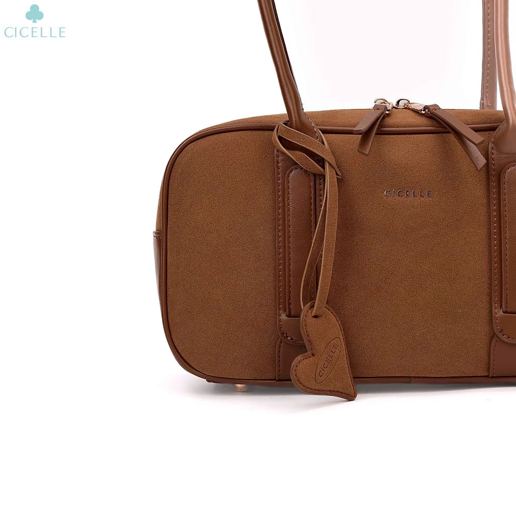Suede Boston Bag CICELLE 206 - Image 5