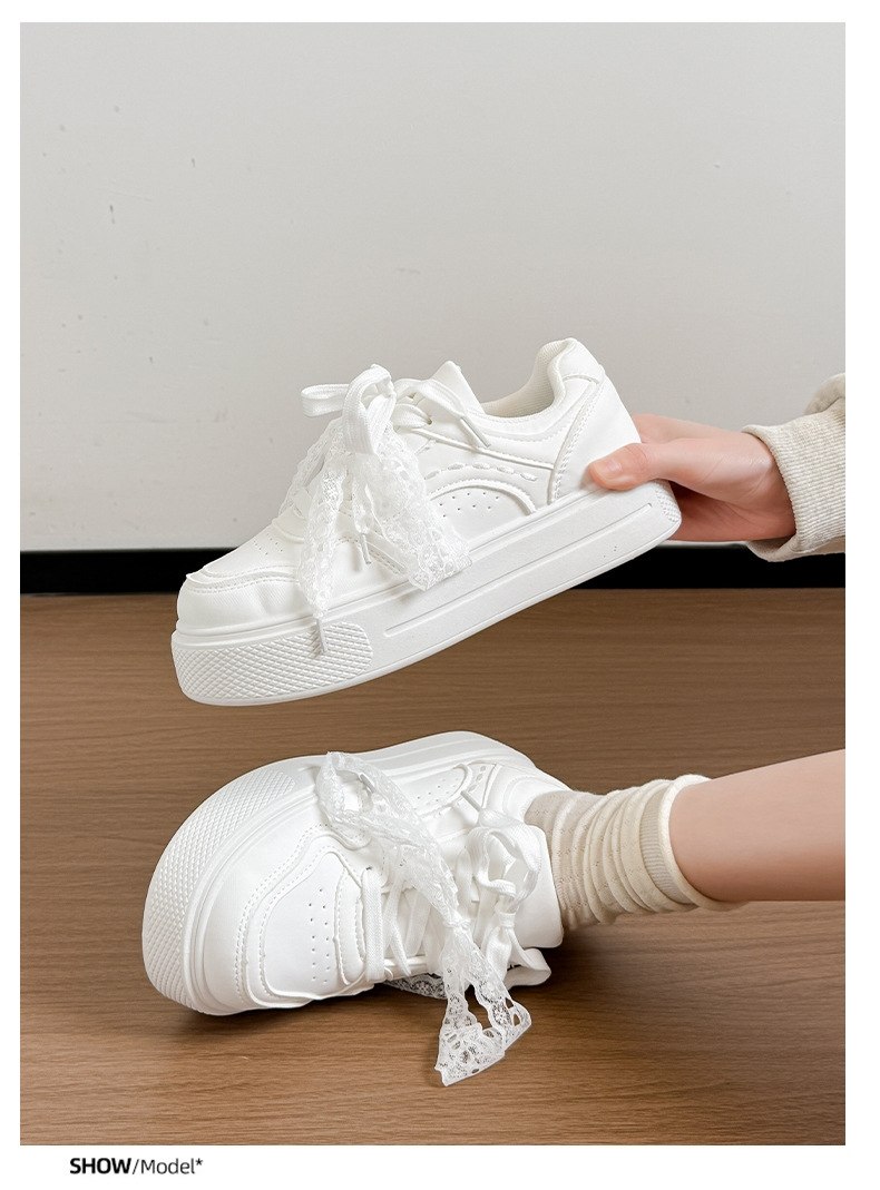 2026-8 All Plain Leather Sneaker with Lace